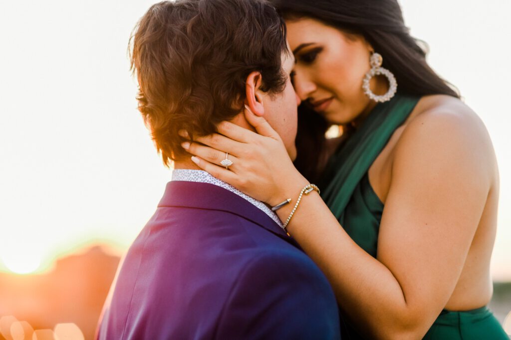 Haley & Rustin’s Engagement Session in Historic Downtown Parking Garage with in Bryan, TX