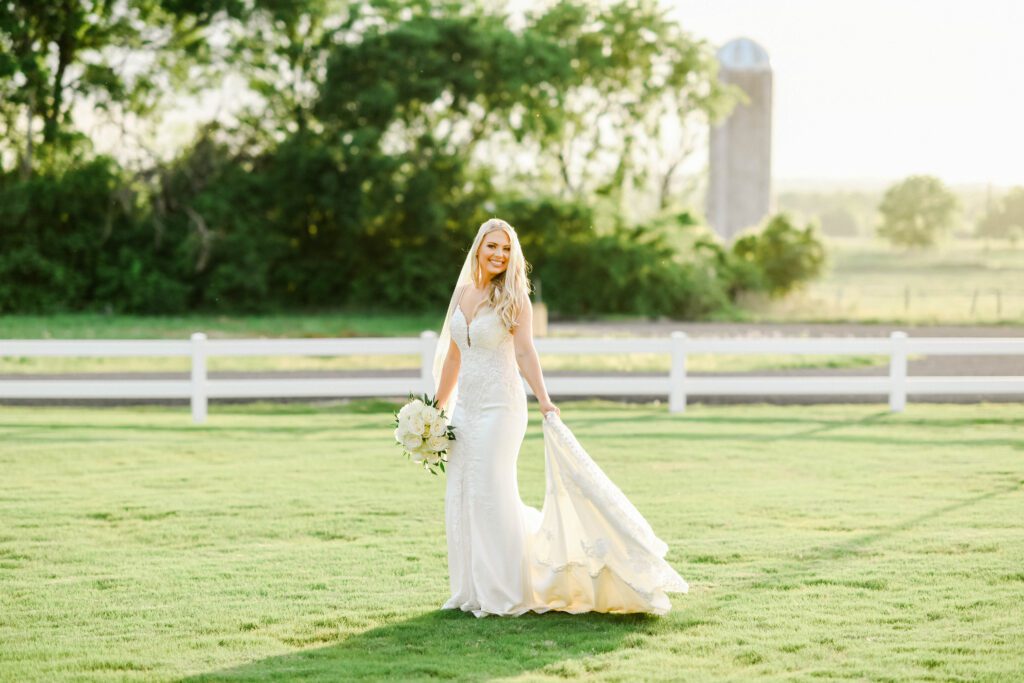 Jordan's beautiful spring Bridal Session at her Wedding Venue, Deep in the Heart Farms, in Brenham Texas