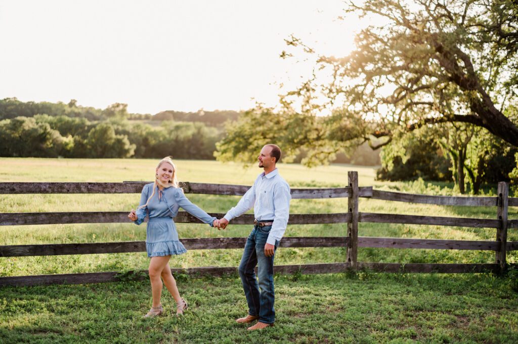 Ashley & Ty's Engagement Session at Old Baylor Park in Brenham, TX