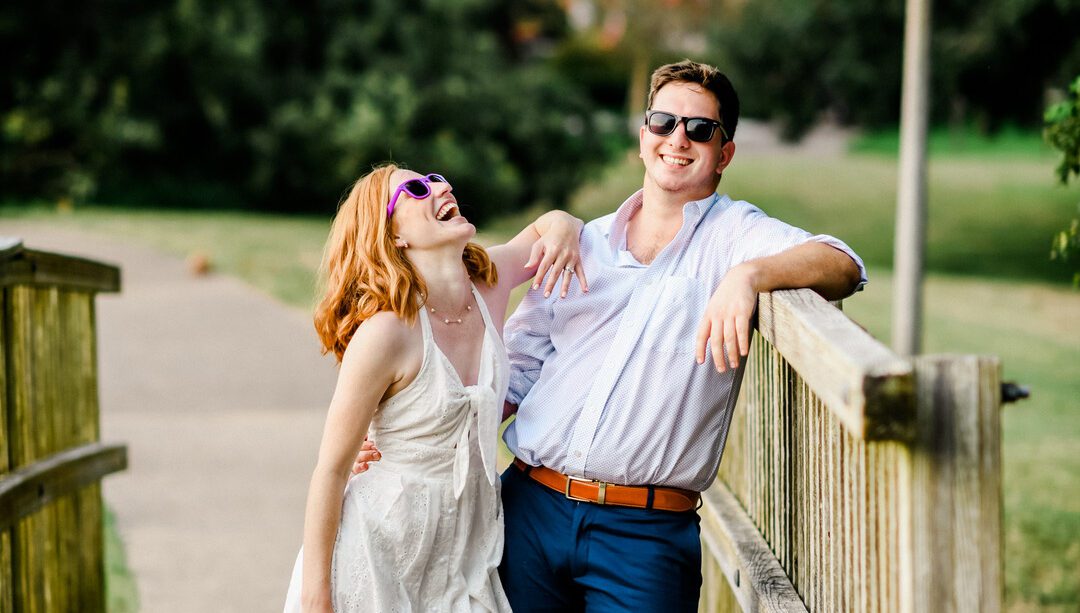 Shelby & Sam's Engagement Session at Brison Park in College Station, TX with Rachel Driskell Photography