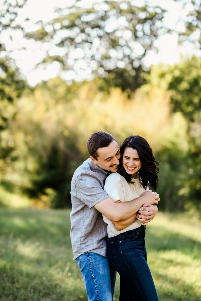 Sarah and Thomas' Hensel Park Engagement Session in College Station, TX with Rachel Driskell Photography