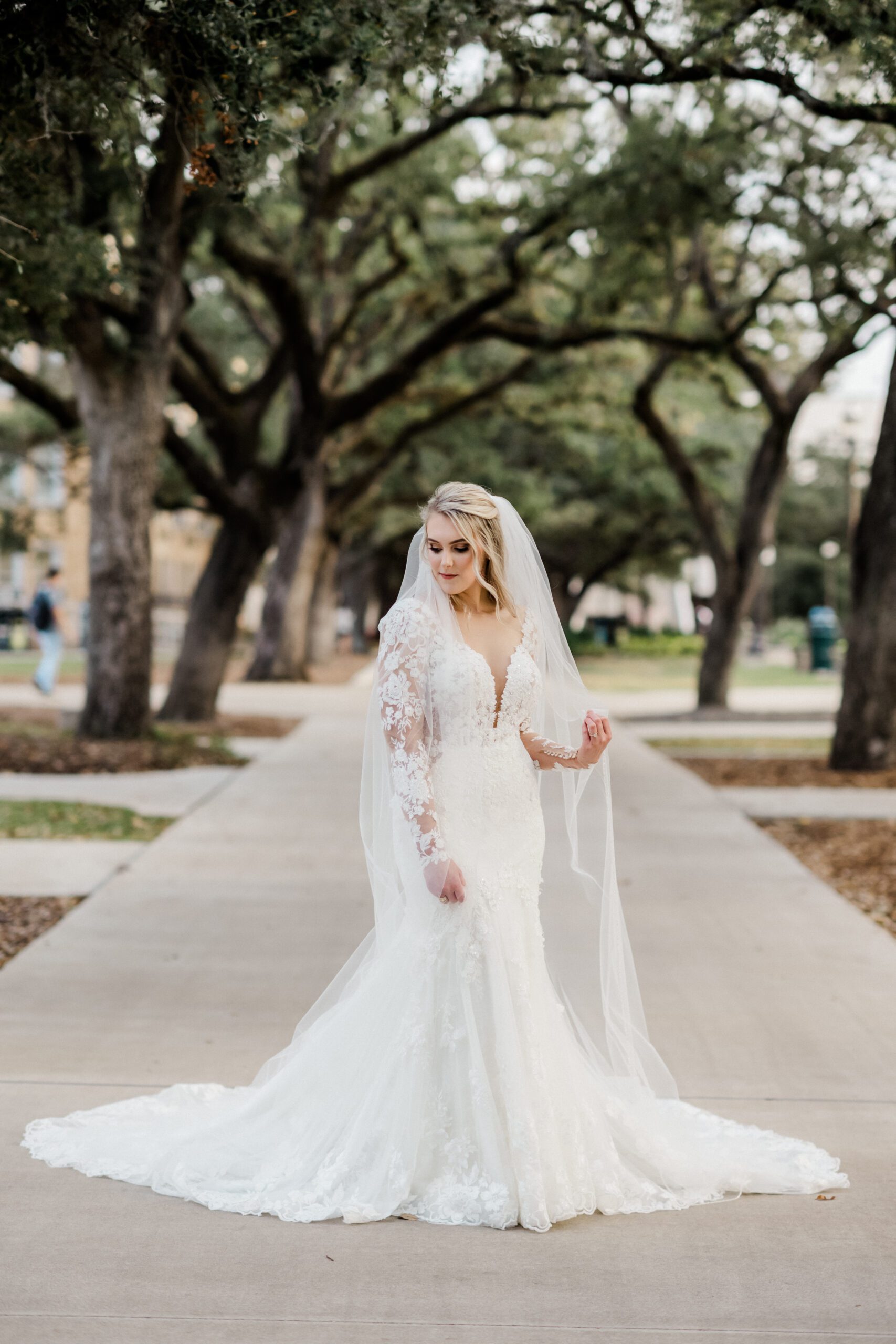 Macey's Bridal Session at Texas A&M University in College Station, TX with Rachel Driskell Photography