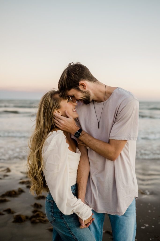 Courteney and Chase's Engagement Session in Galveston, TX with Rachel Driskell Photography