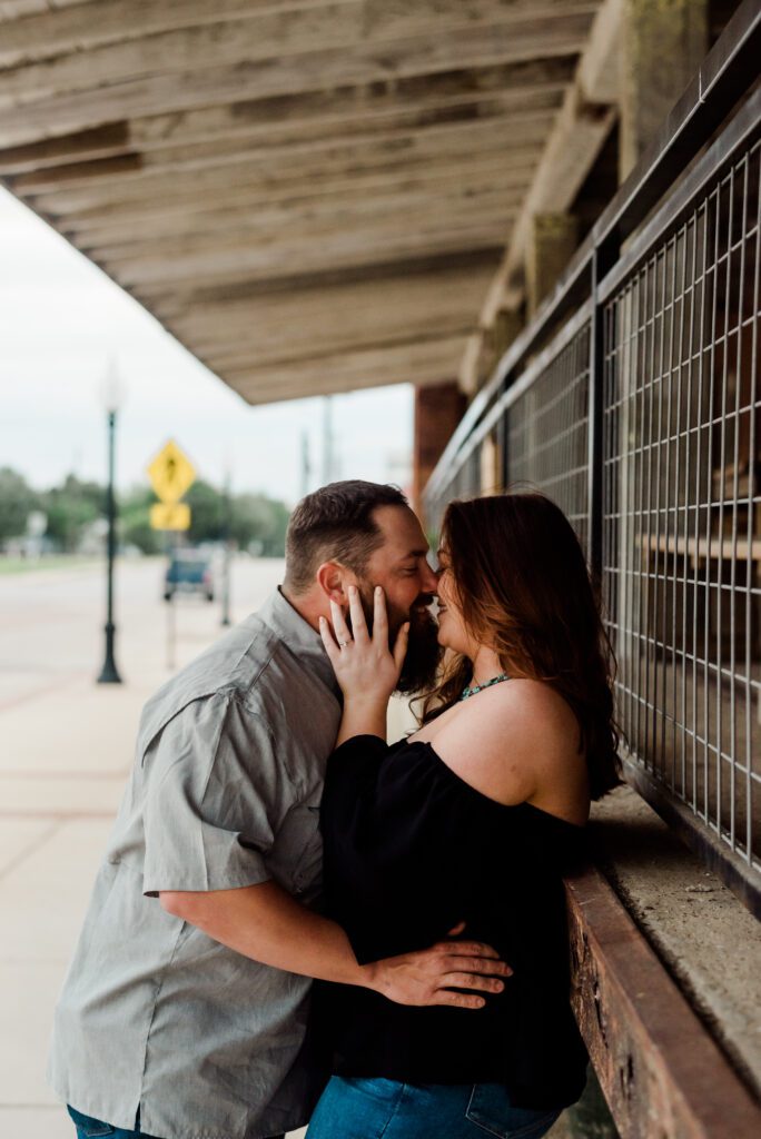 Sara and John's Engagement Session in Downtown Bryan, Texas with Rachel Driskell Photography