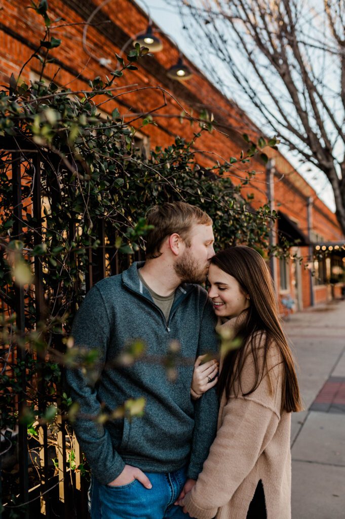 Sarah and Cody's Engagement in Downtown Bryan, TX with Rachel Driskell Photography
