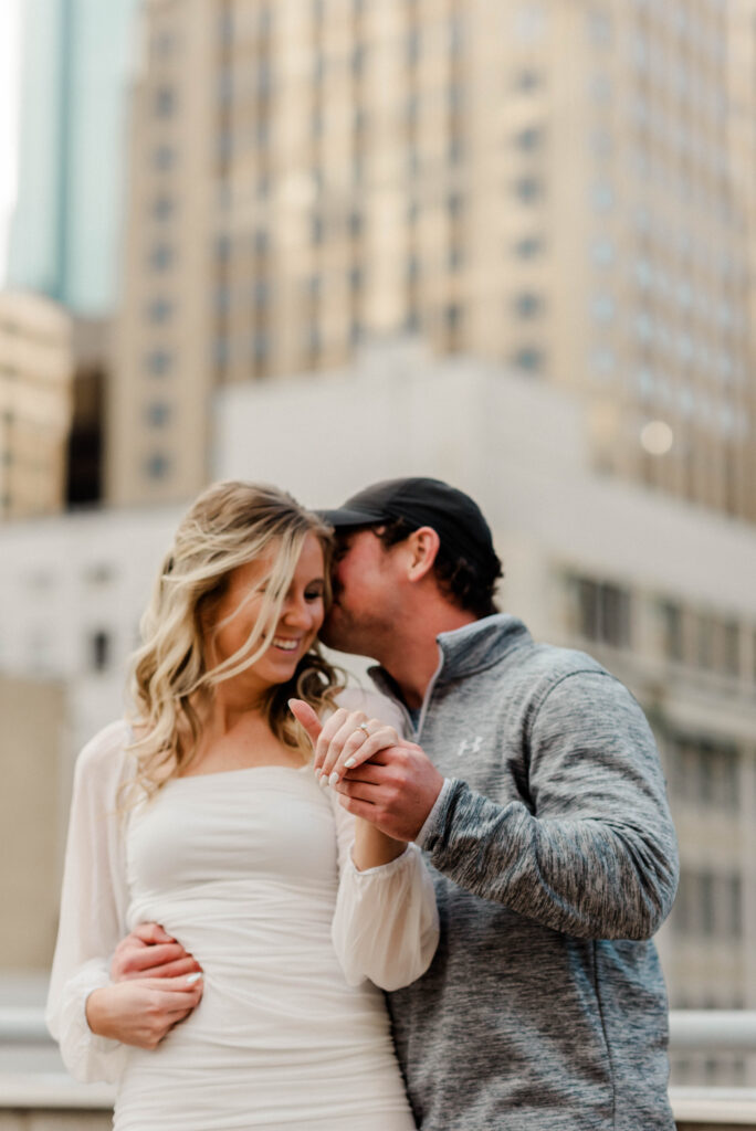 Darby and Justin's Engagement Session in Downtown Houston, Texas with Rachel Driskell Photography