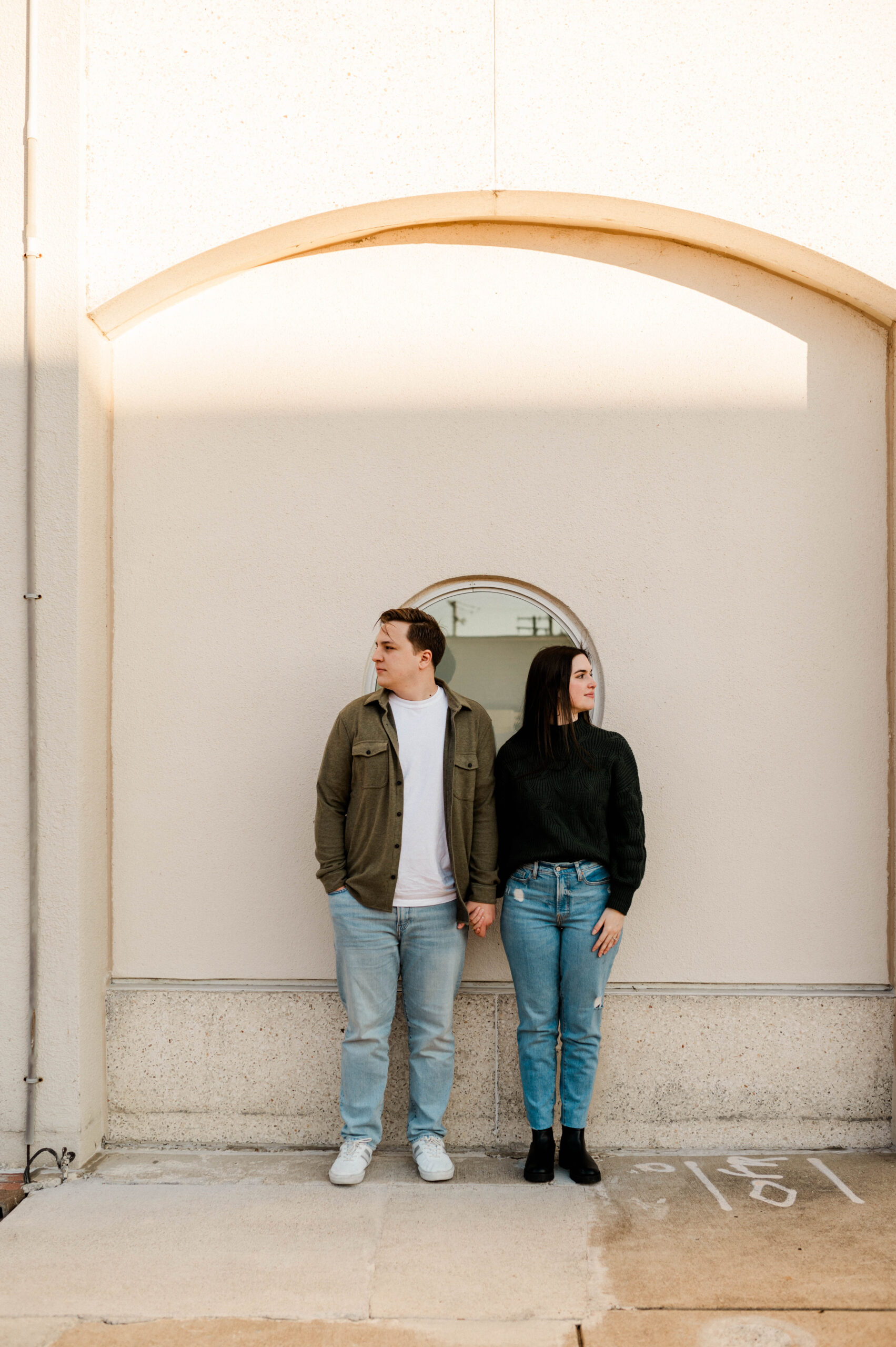 Teresa and Tyson's Engagement in Downtown Bryan, Texas with Rachel Driskell Photography