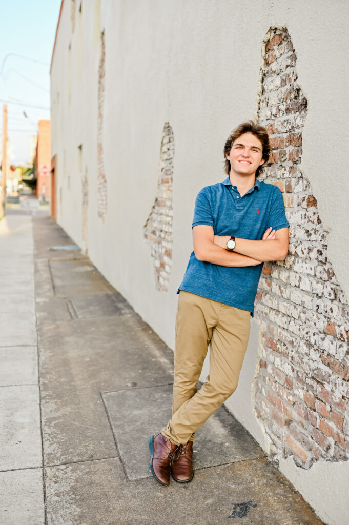 Michael's Senior Session in Downtown Bryan with Rachel Driskell Photography
