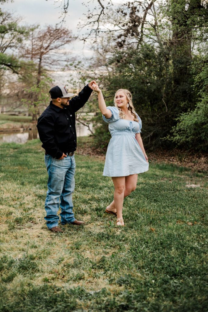 Ashley & Ugo's Engagement Session at Research Park in College Station, Texas with Rachel Driskell Photography