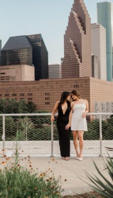 Hannah & Cortney’s downtown Houston Engagement Session at POST HTX