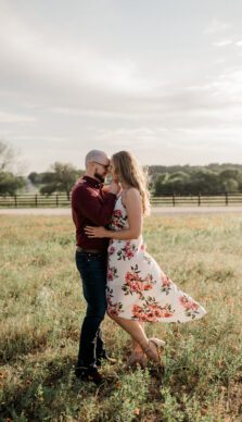 Engagement session with a couple at Old Baylor Park