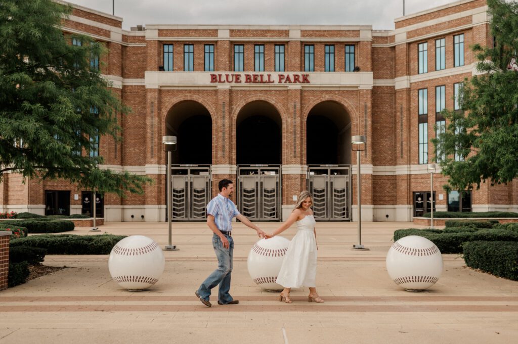 Madelyne & Coy Engagement Session at Blue Bell Park and Olsen Field at TAMU