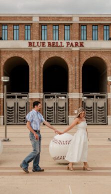 Madelyne & Coy Engagement Session at Blue Bell Park and Olsen Field at TAMU