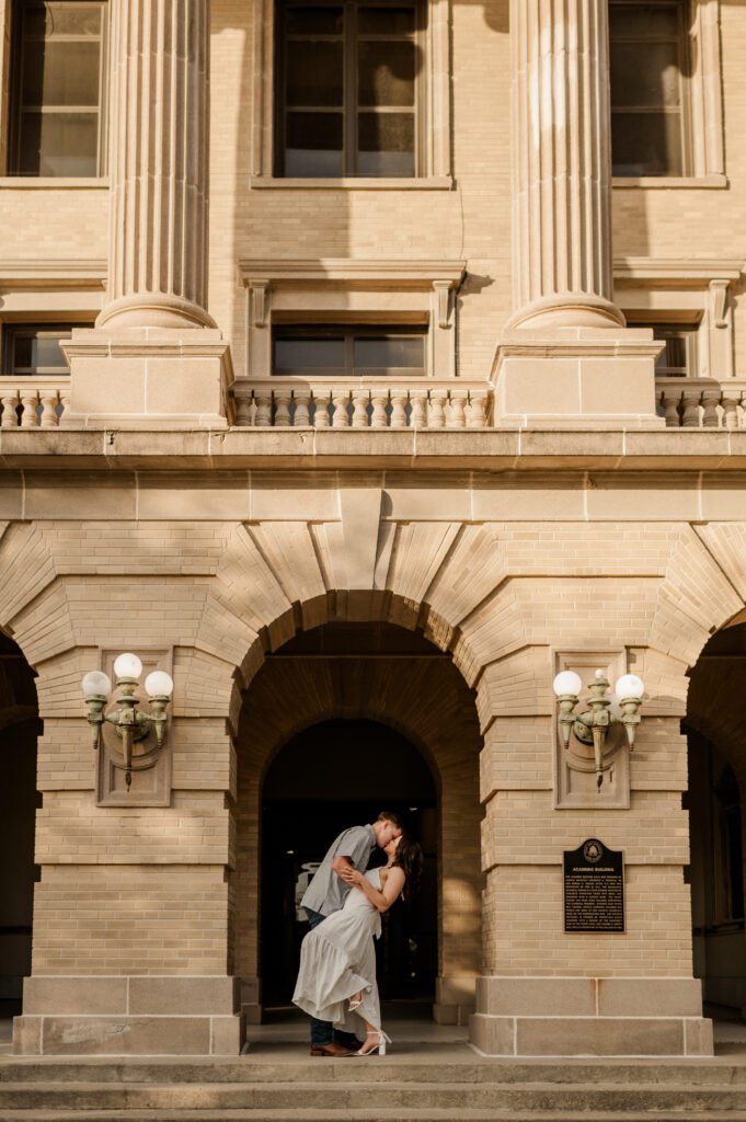 Kylie & Hayden’s Engagement Session on the Texas A&M University Campus in College Station TX